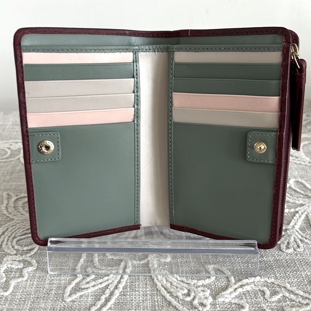 Radley London Heritage Burgundy Scottie Dog Outline Bovine Leather Wallet - Picture 8 of 14